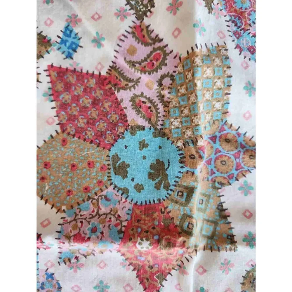 Vintage 90s quilted stitch pillowcase 1 single sham